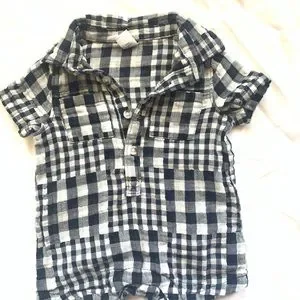 Old Navy One Pieces Old Navy Baby Boys Blue Gingham Romper